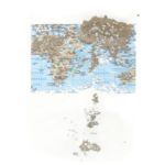 Mapa Picado. Serie la Ruta de las Especias 2013 . Impreso sobre papel - 70 x 90